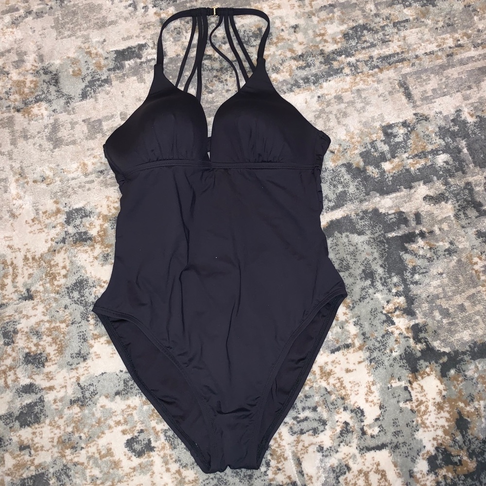 Black one piece swimsuit